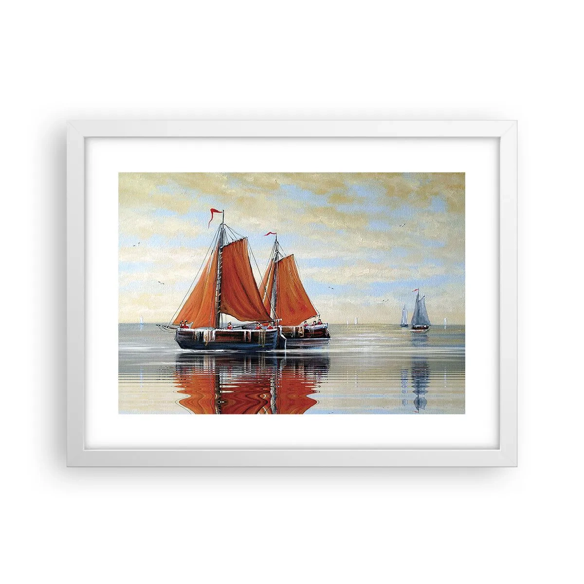 Poster în ramă albă - Hei, marinarule, navighează... - 40x30 cm