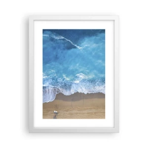 Poster în ramă albă - Puterea albastrului - 30x40 cm