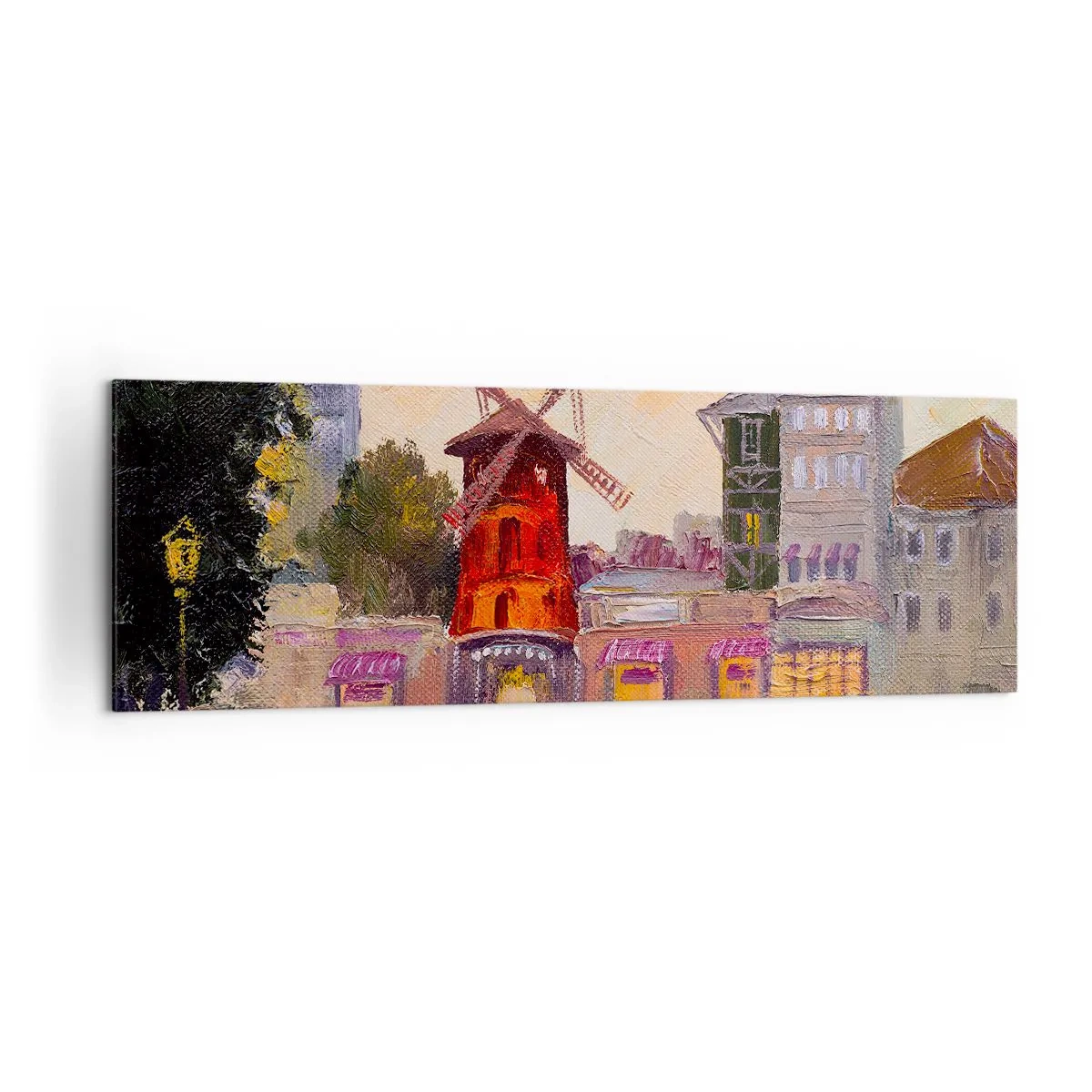 Tablou pe pânză - Icoane pariziene - Moulin Rouge - 160x50 cm