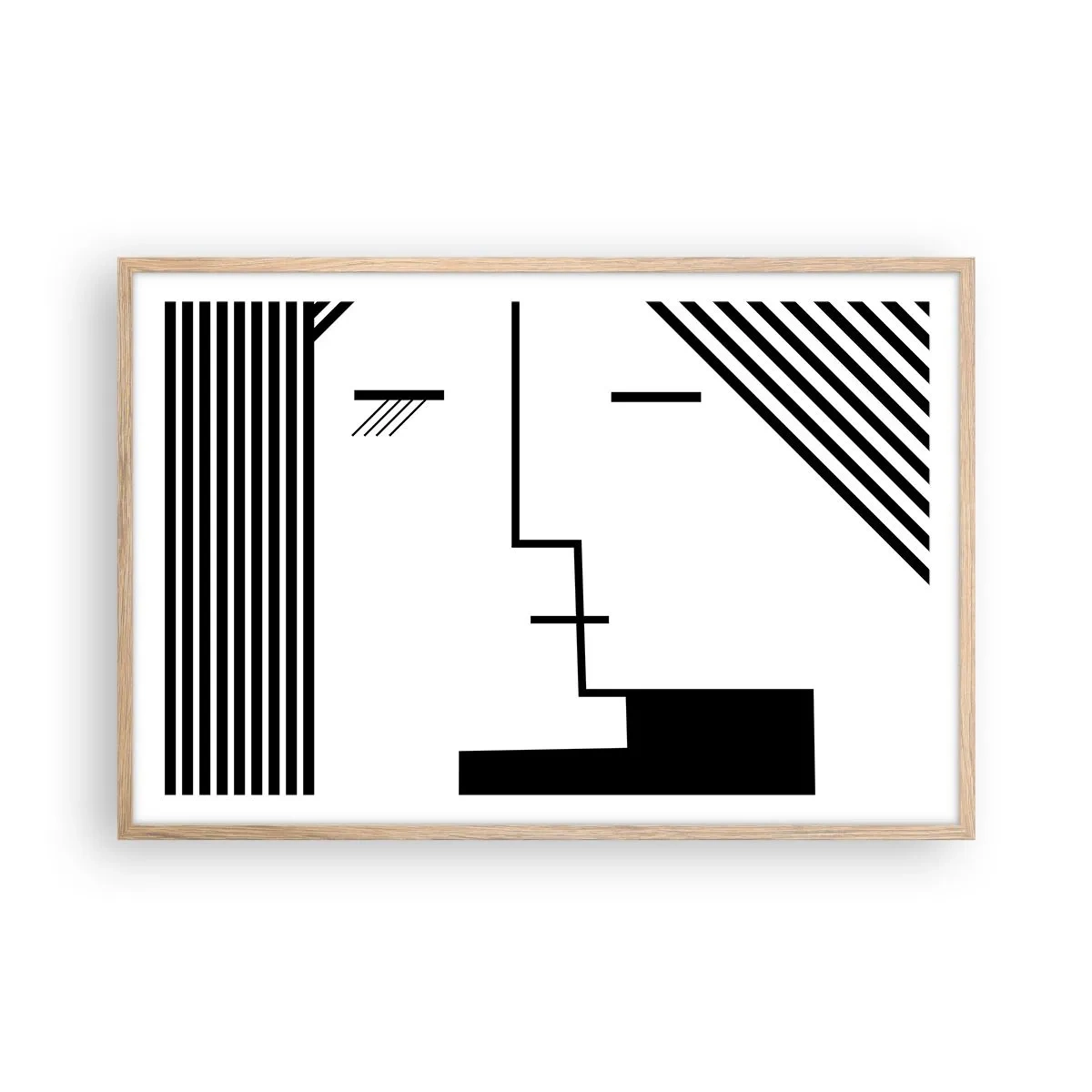Poster în ramă de stejar deschis - Doar un sărut - 91x61 cm