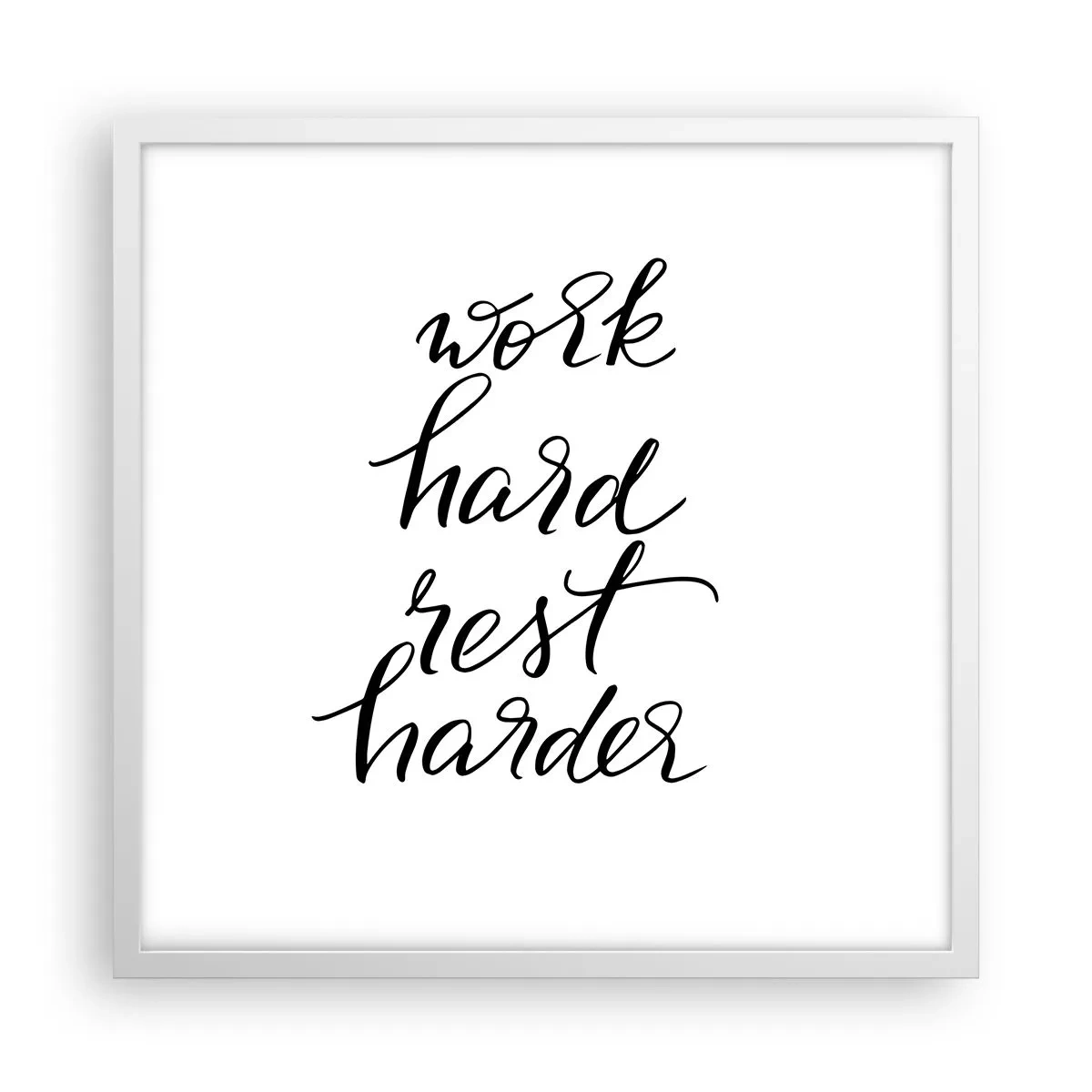 Poster în ramă albă - Echilibrul vieții - 50x50 cm