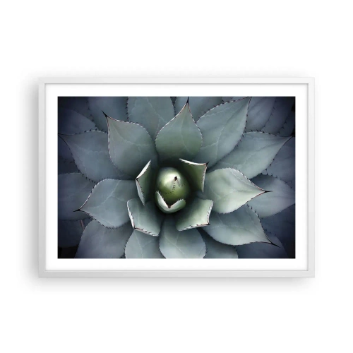 Poster în ramă albă - Momește și avertizează - 70x50 cm