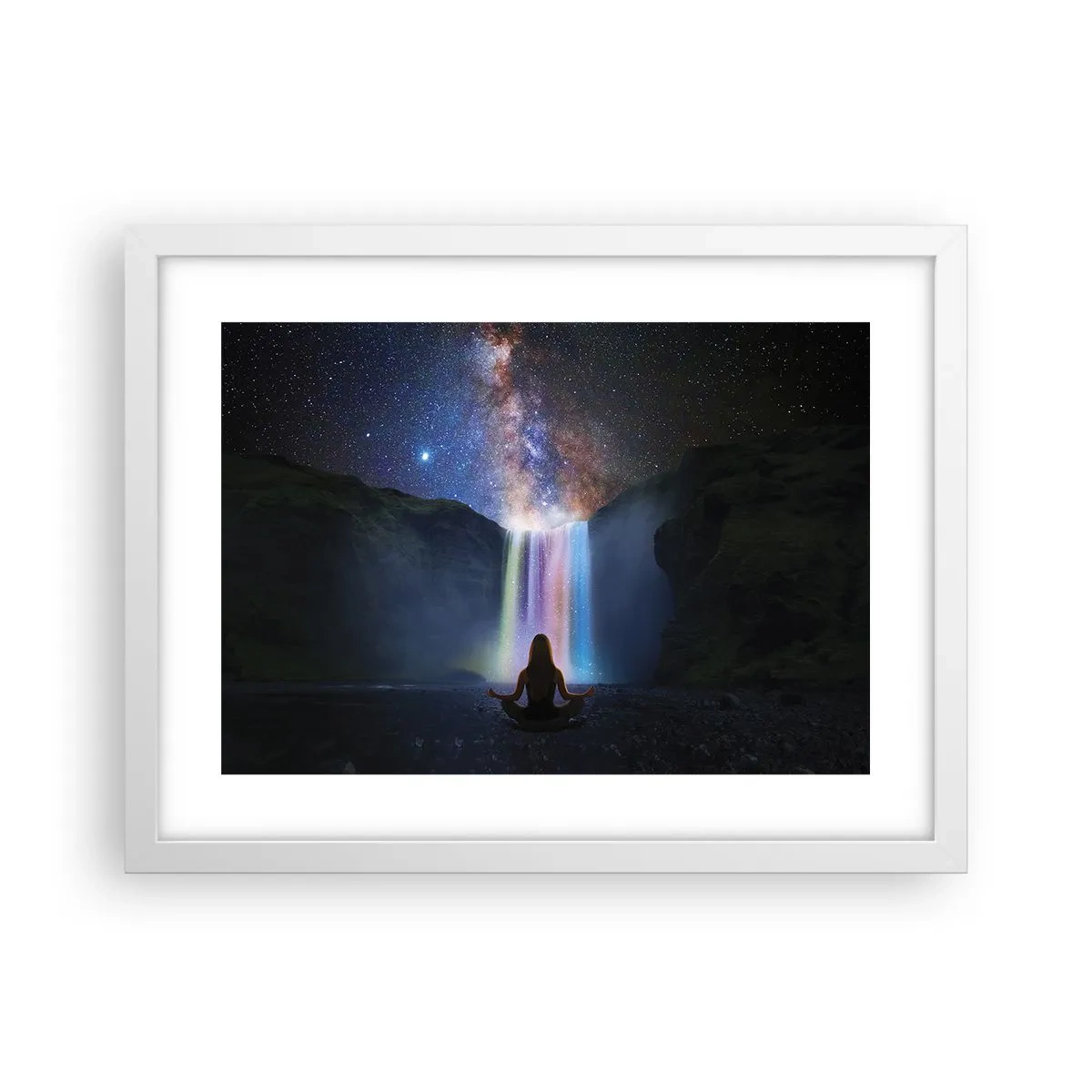 Poster în ramă albă - Armonie absolută - 40x30 cm