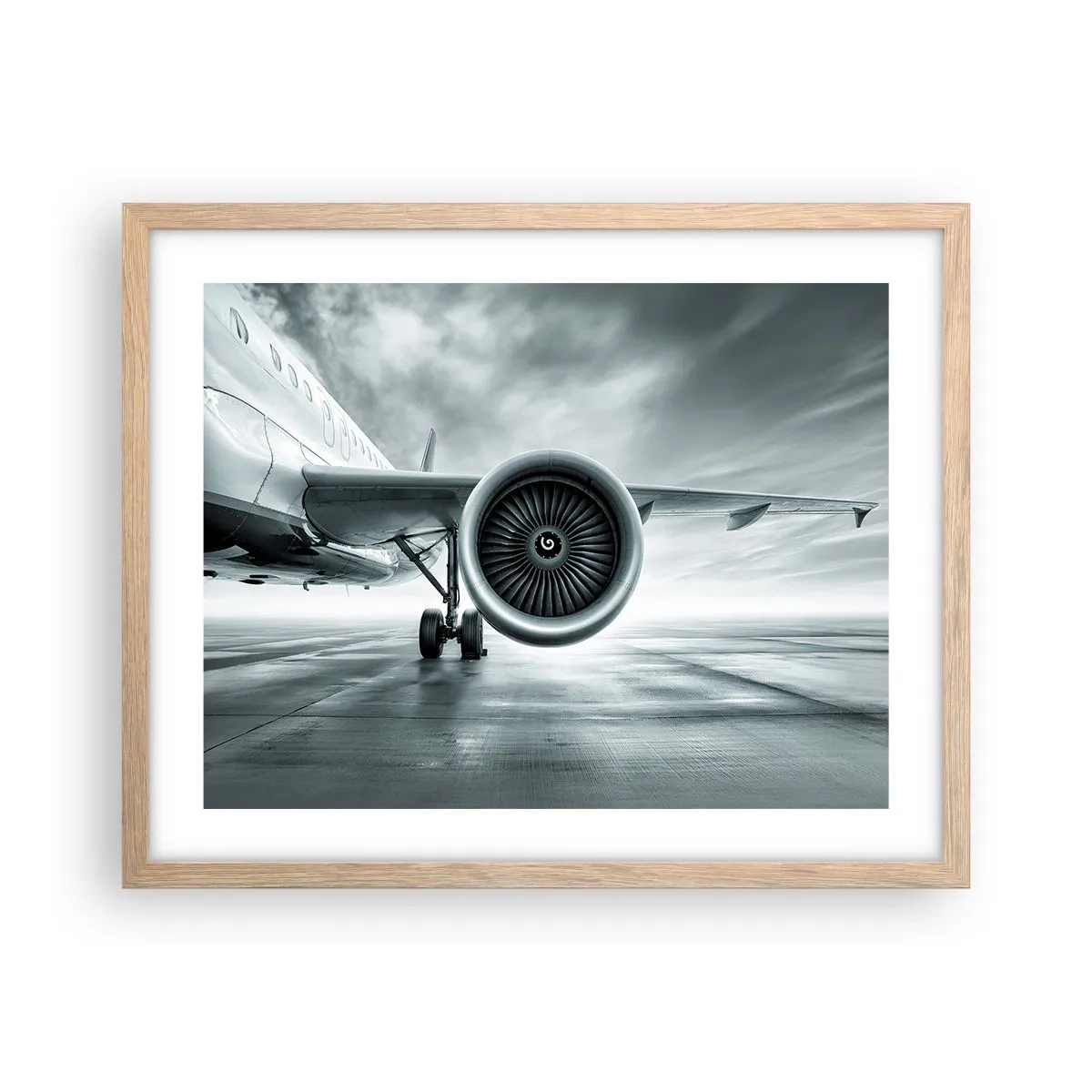 Poster în ramă de stejar deschis - Ce putere! - 50x40 cm