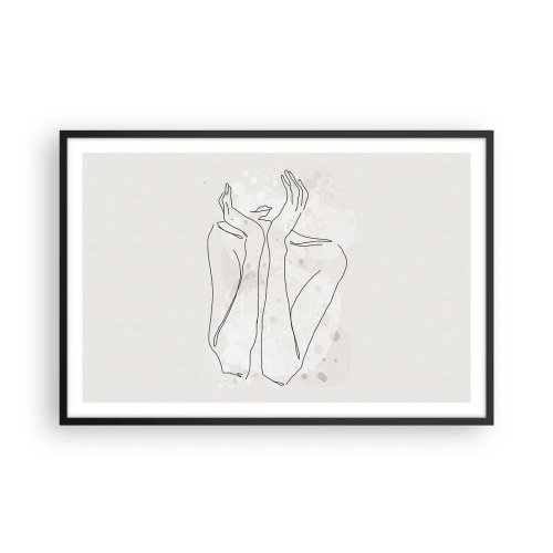 Poster în ramă neagră - Un moment pentru vis - 91x61 cm