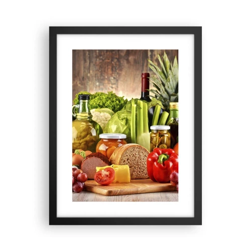 Poster în ramă neagră - Afumate, prăjite, marinate - 30x40 cm