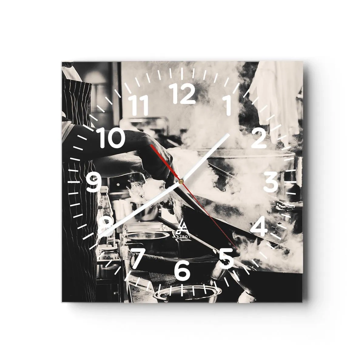 Ceas de perete - Ceas pe sticlă - Alchimia aromelor - 40x40 cm