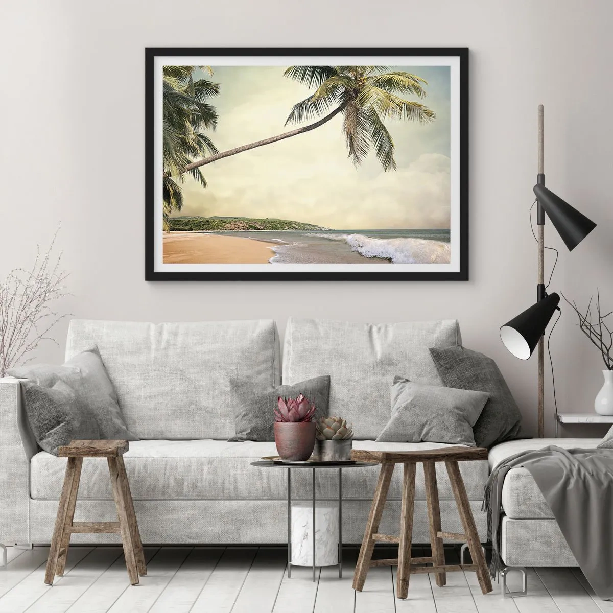 Poster în ramă neagră - Vis tropical - 40x30 cm