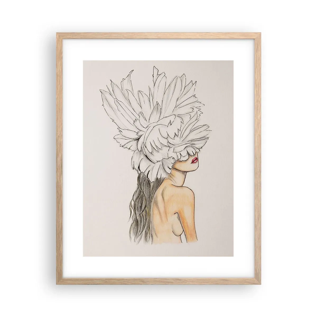 Poster în ramă de stejar deschis - Frumusețe încoronată - 40x50 cm