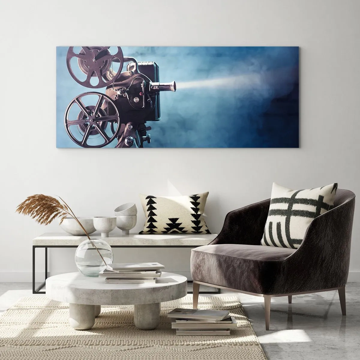 Tablou pe sticlă - Într-un cinematograf vechi - 120x50 cm