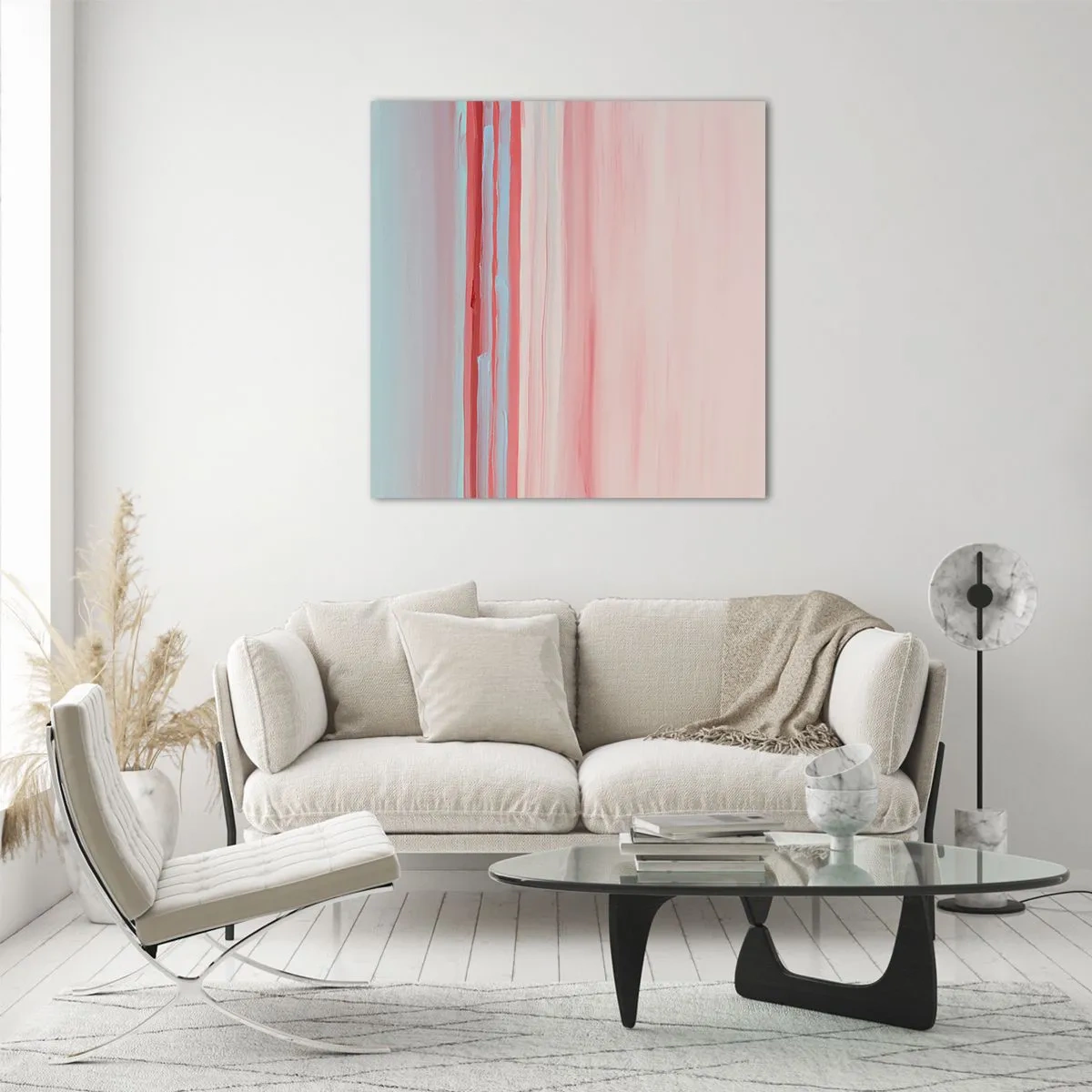 Tablou pe sticlă - Abstracție în zori - 50x50 cm