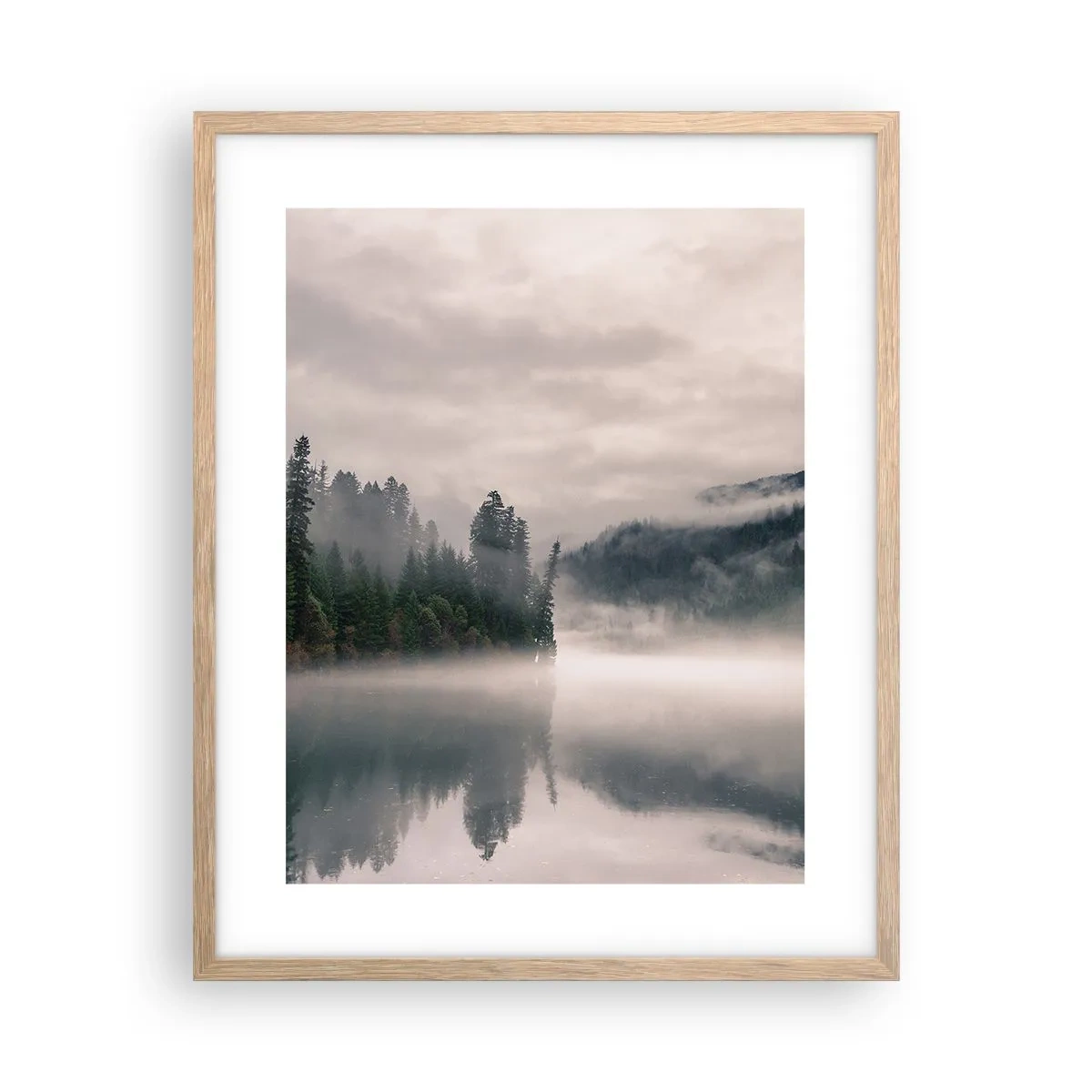 Poster în ramă de stejar deschis - În reverie, în ceață - 40x50 cm