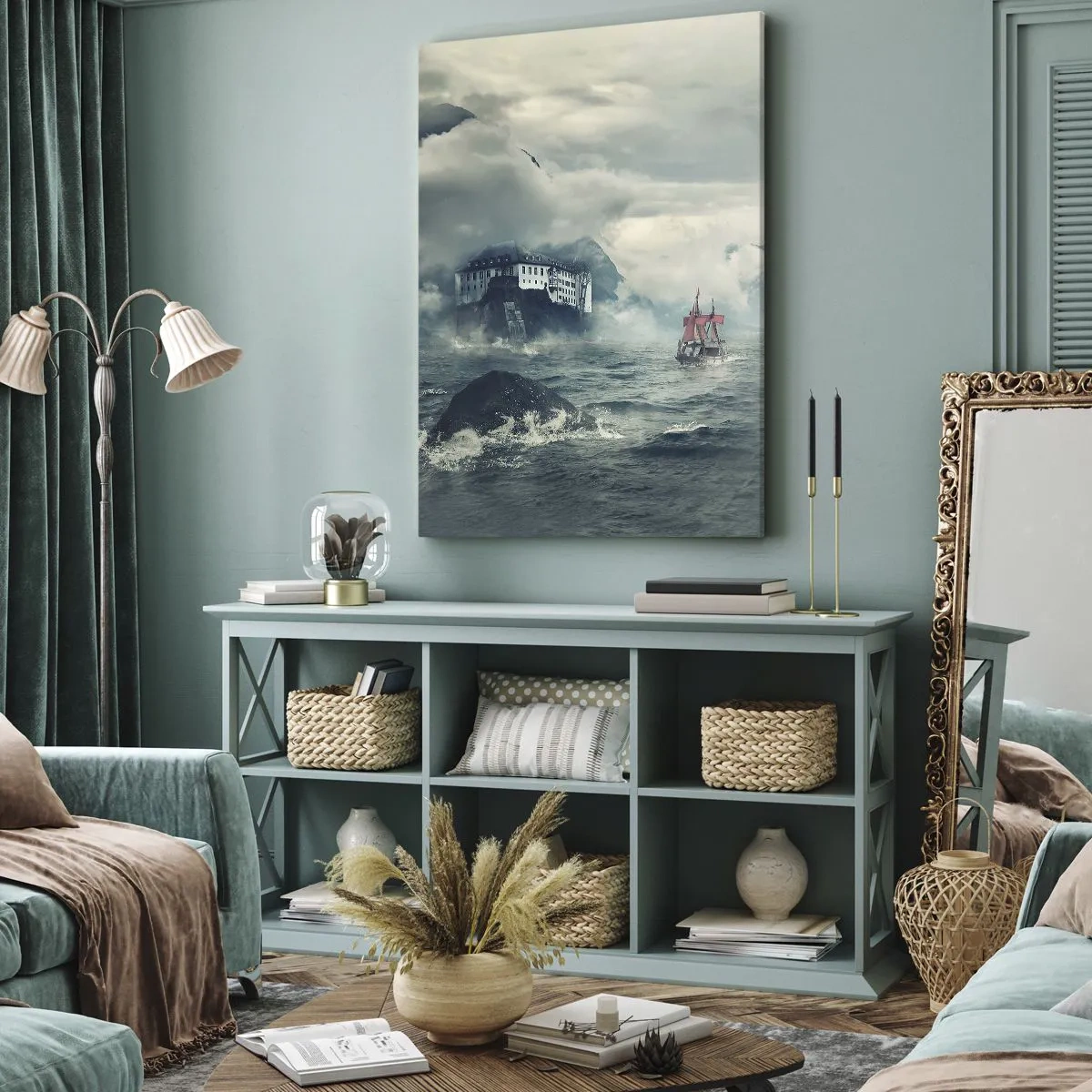 Tablou pe pânză - Pe ape magice - 55x100 cm