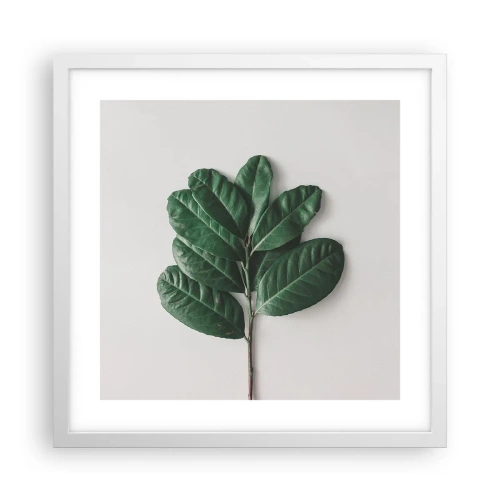 Poster în ramă albă - Desenul naturii însăși - 40x40 cm