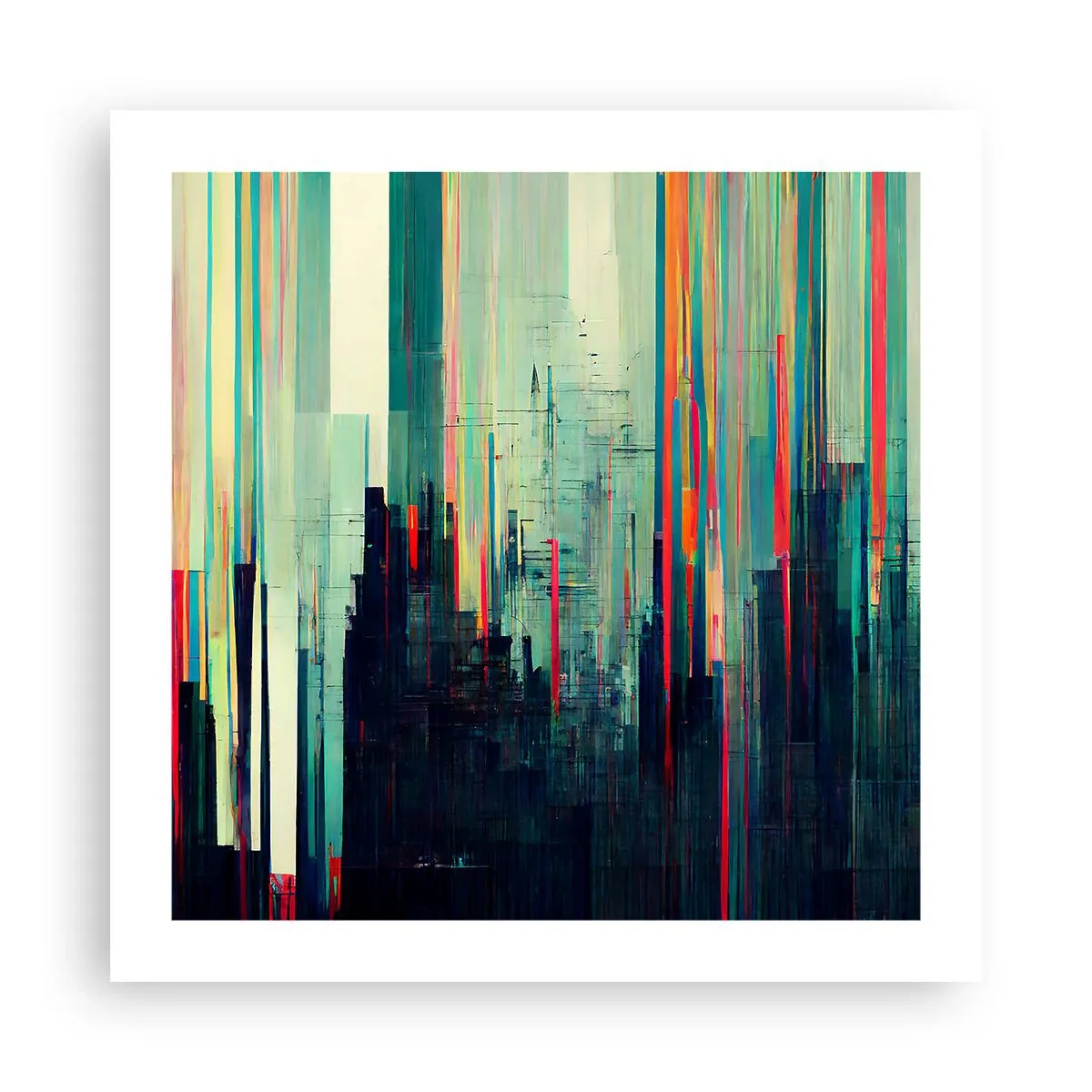 Poster - Oraș futurist - 50x50 cm