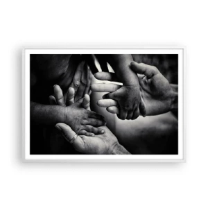 Poster în ramă albă - A fi om - 100x70 cm