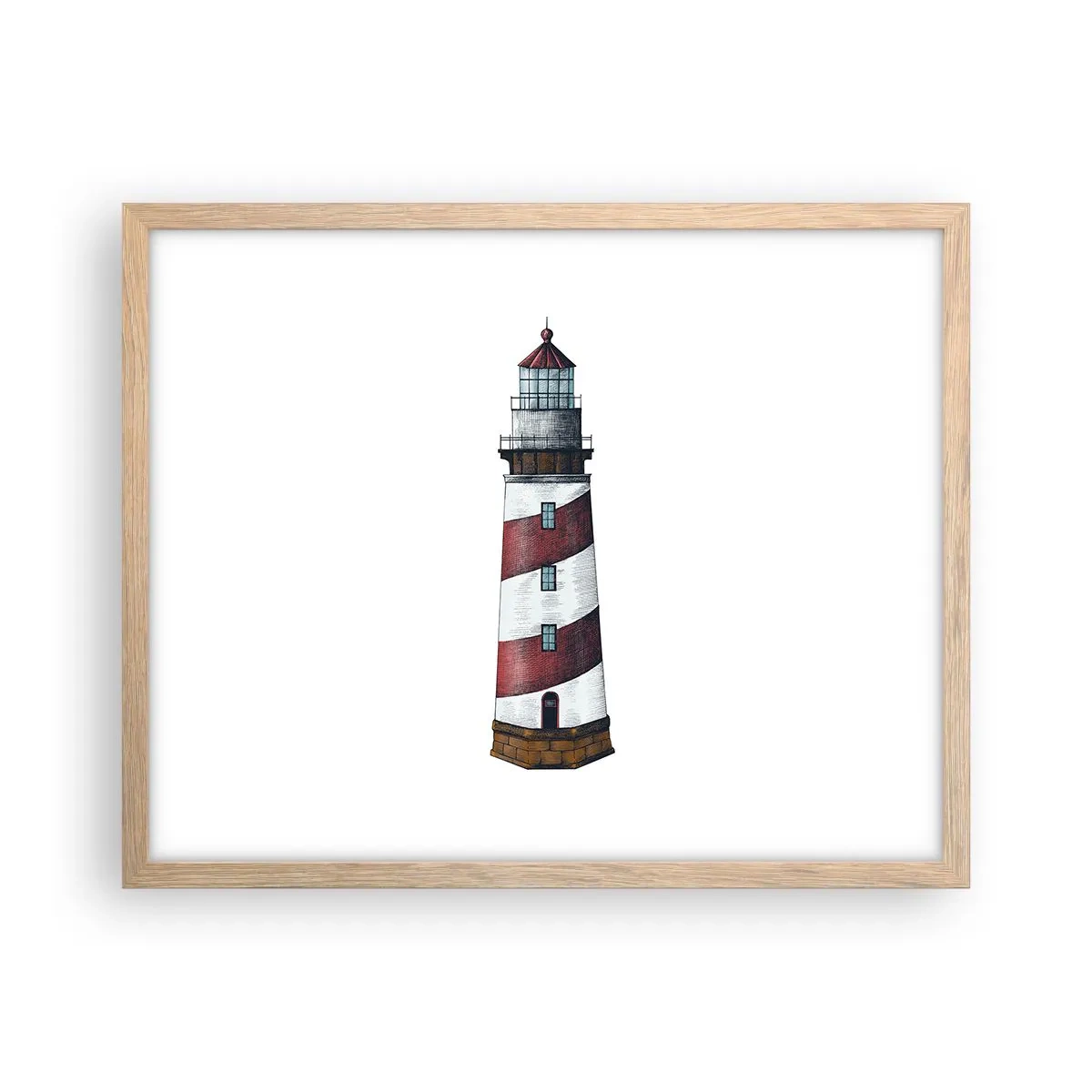 Poster în ramă de stejar deschis - Întotdeauna de veghe - 50x40 cm