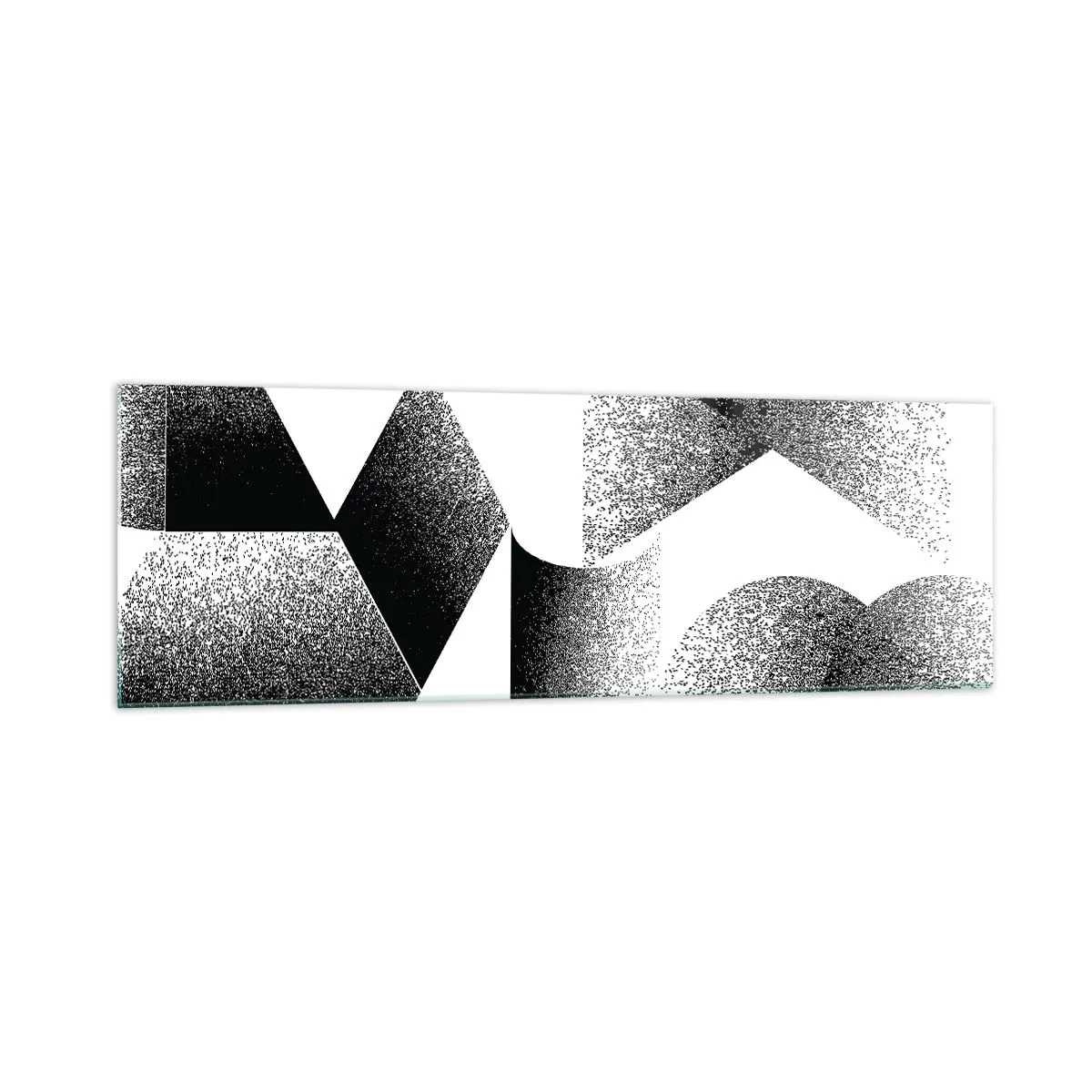 Tablou pe sticlă - Unghiuri și ovale - 160x50 cm