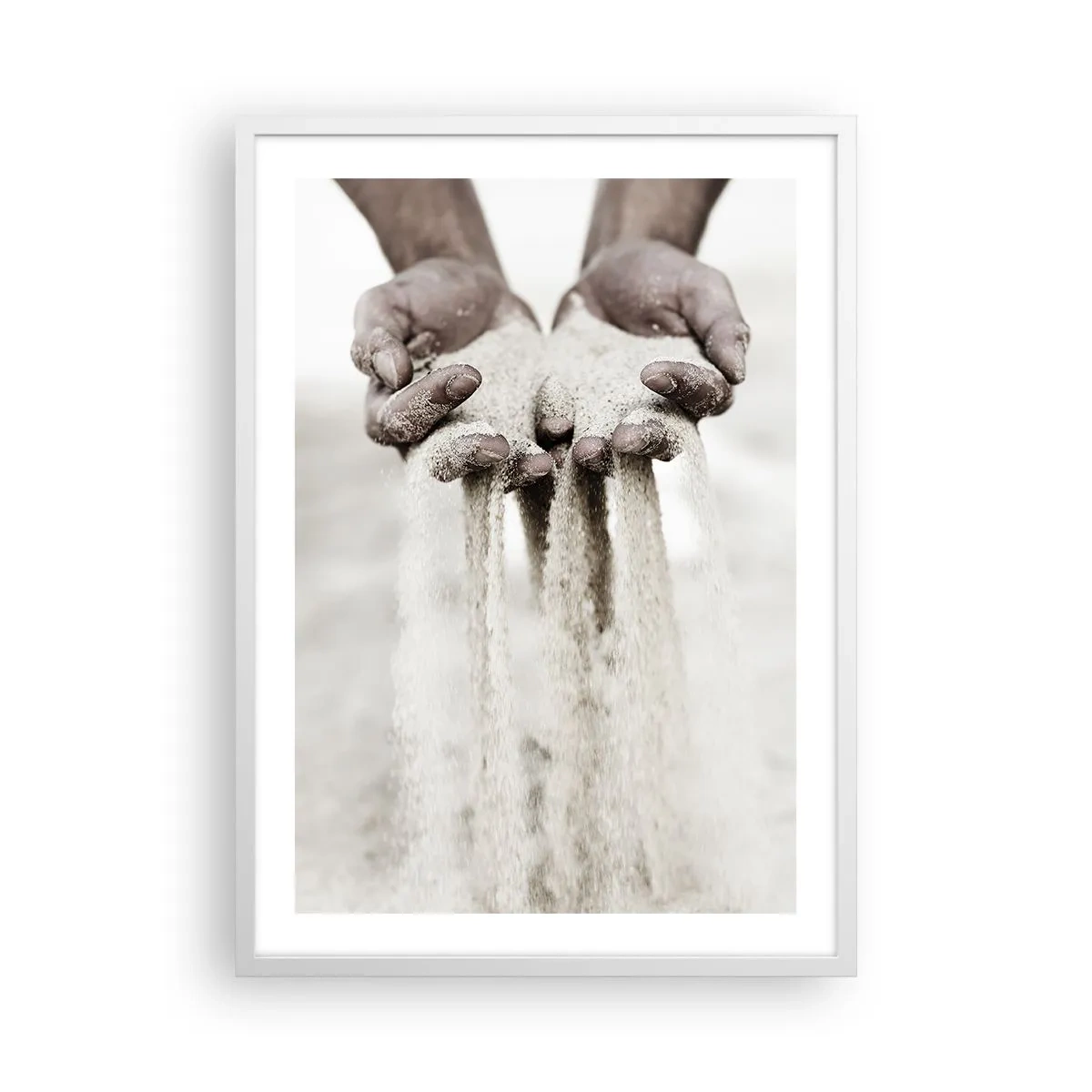 Poster în ramă albă - Cu aceste mâini... - 50x70 cm