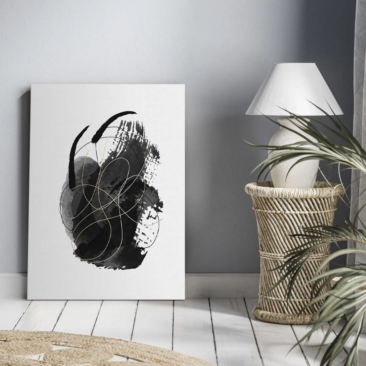 Tablou pe pânză - Provenit din negru - 50x70 cm