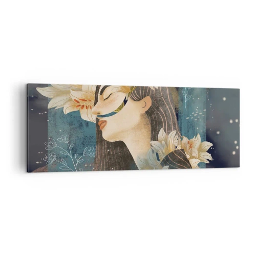 Tablou pe pânză - Povestea prințesei cu crini - 140x50 cm