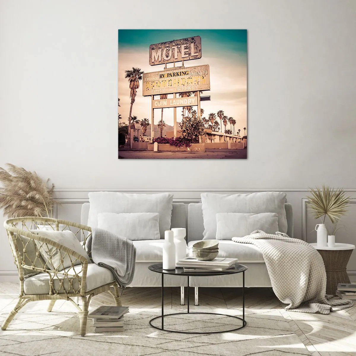 Tablou pe sticlă - Timpul s-a oprit aici - 70x70 cm