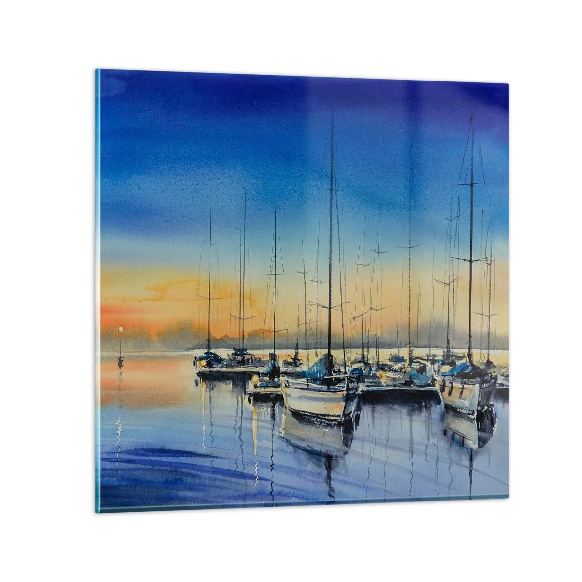 Tablou pe sticlă - Sfârșitul unei zile bune - 50x50 cm