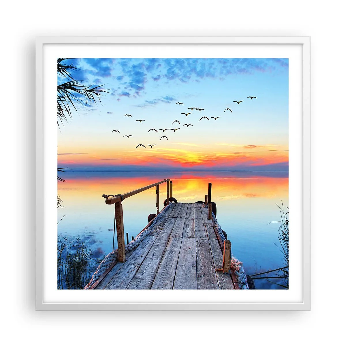 Poster în ramă albă - E timpul să ne întoarcem... - 60x60 cm