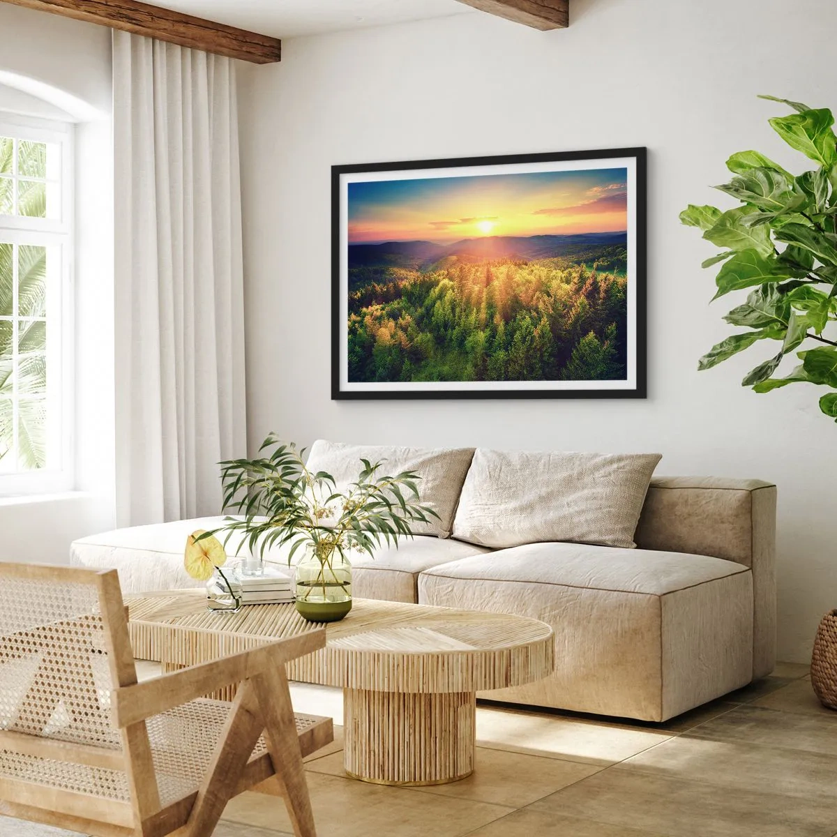 Poster în ramă neagră - Vârfuri și culmi - 100x70 cm