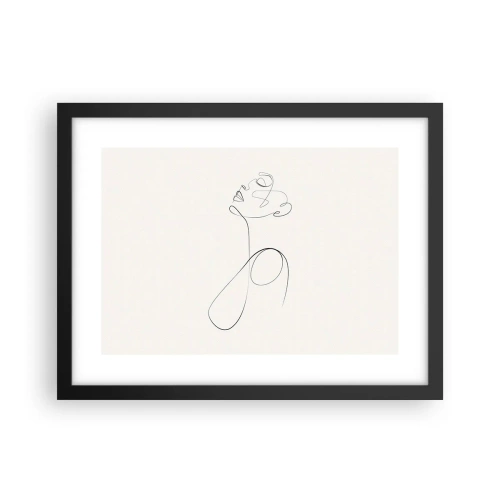 Poster în ramă neagră - Încâlcită în vise - 40x30 cm