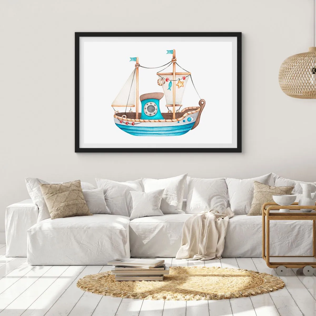 Poster în ramă neagră - Ahoy aventura! - 91x61 cm