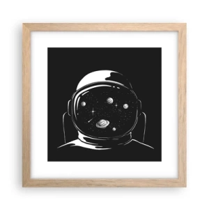 Poster în ramă de stejar deschis - Mișto priveliște - 30x30 cm