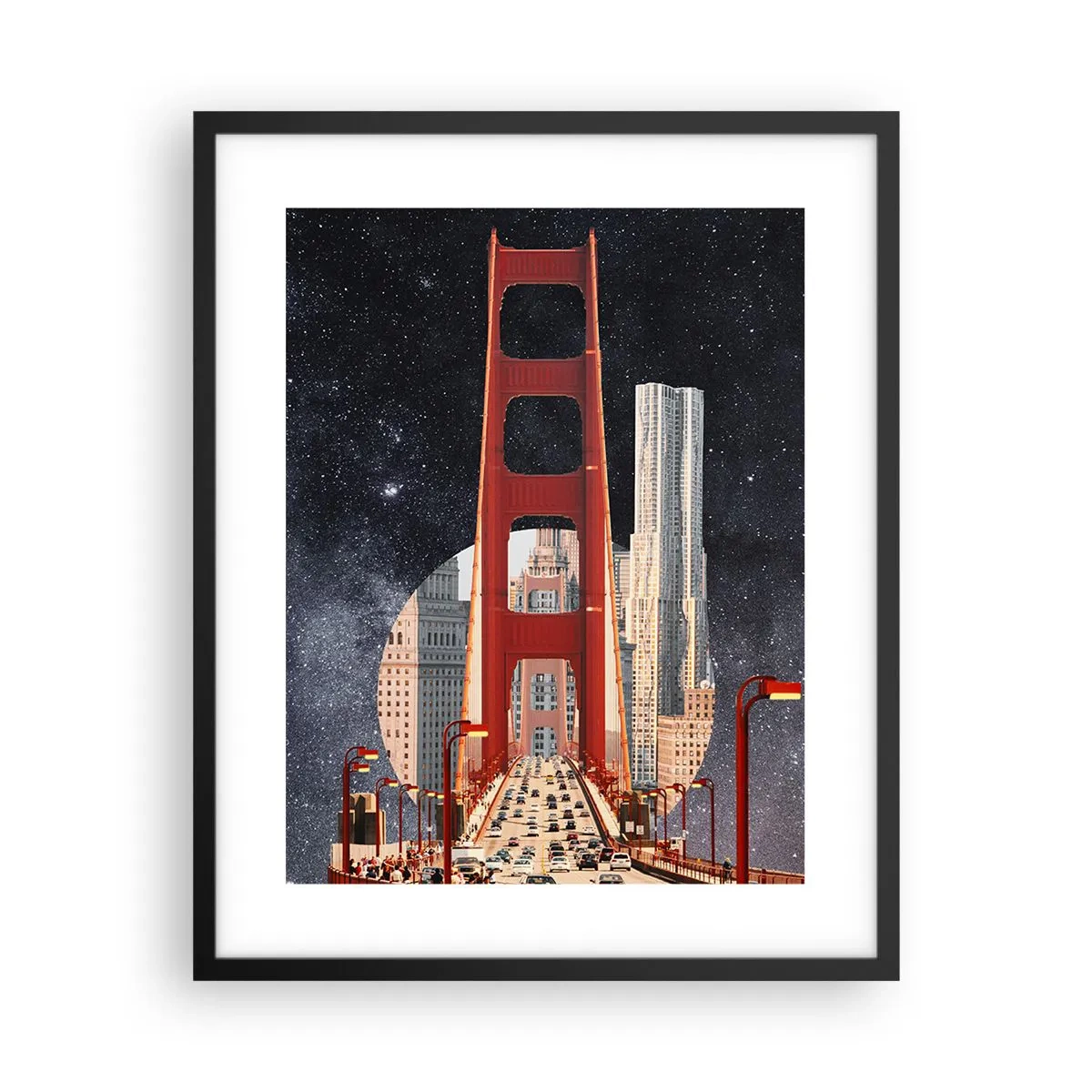 Poster în ramă neagră - Întotdeauna în centru - 40x50 cm