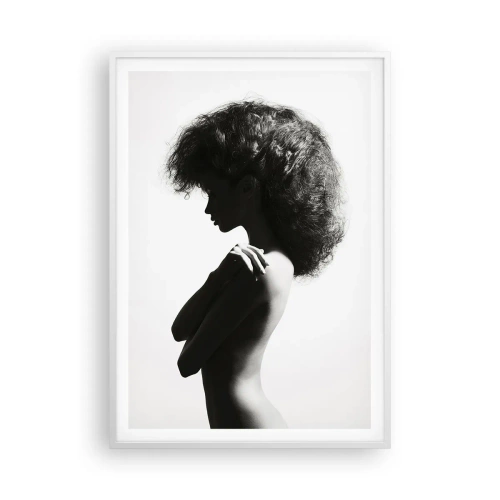 Poster în ramă albă - Ca o floare pe o tulpină subțire - 70x100 cm