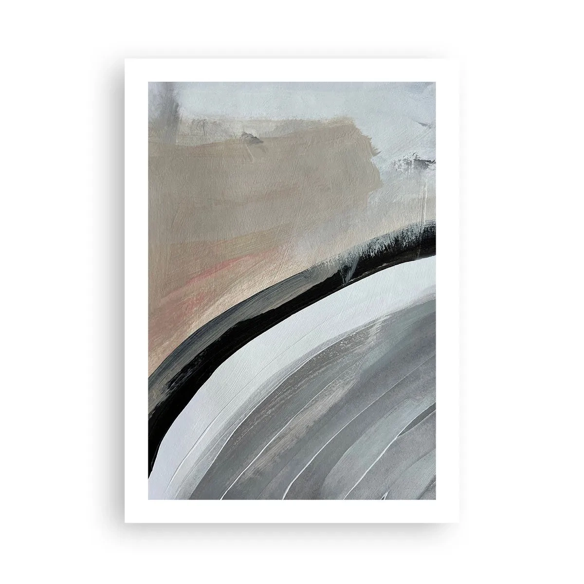Poster - Compoziție: arc de negru și gri - 50x70 cm