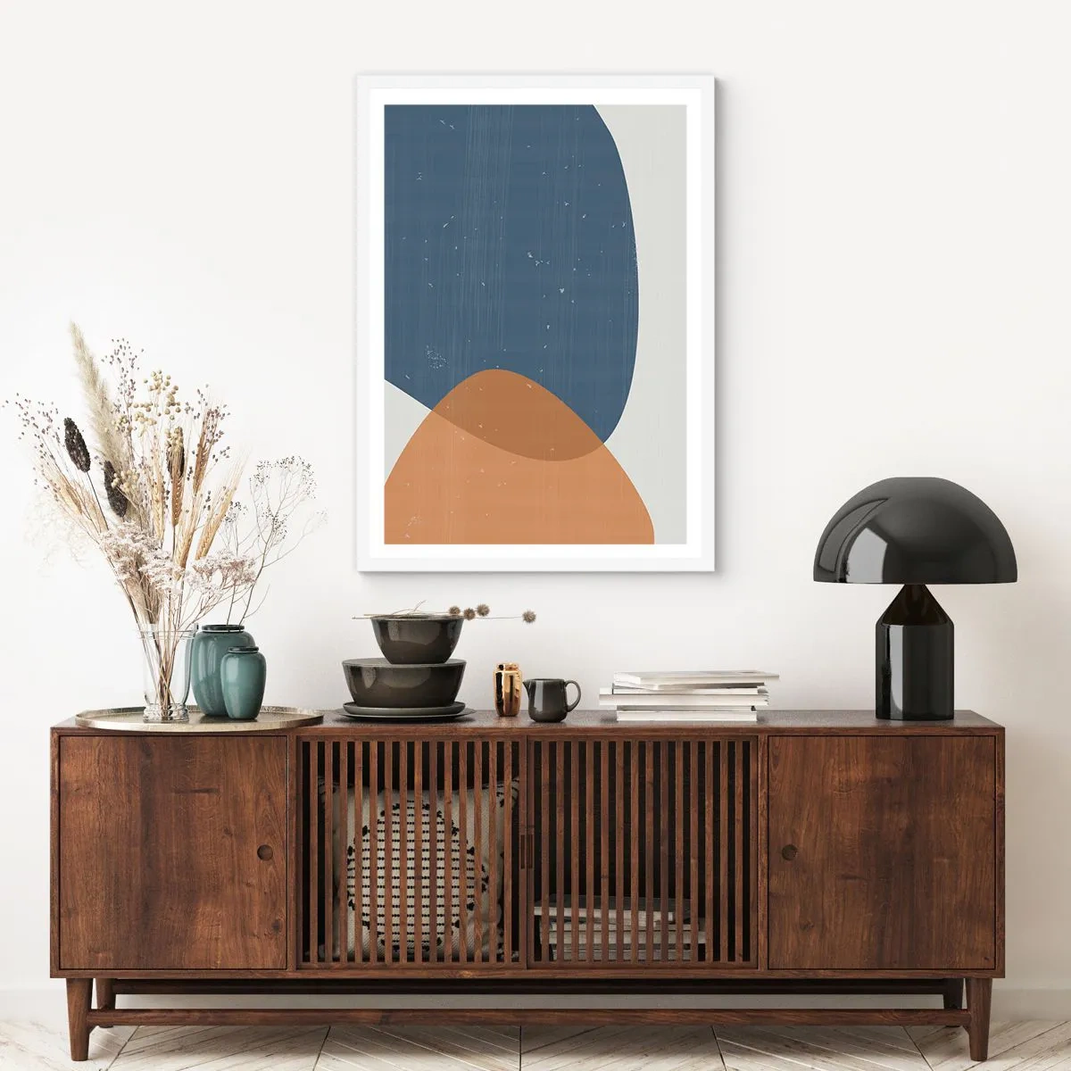 Poster în ramă albă - Ovale și influențe - 30x40 cm