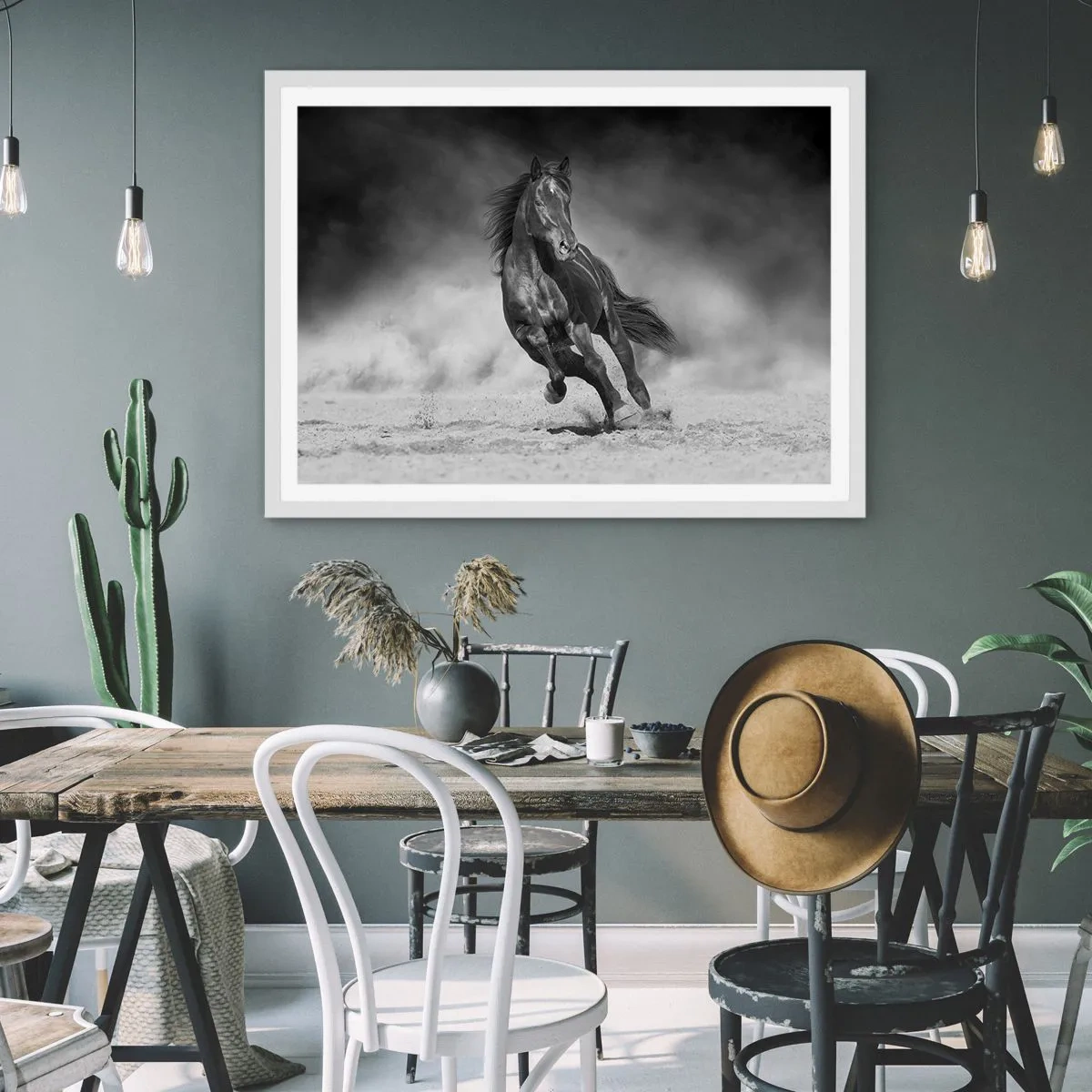 Poster în ramă albă - Dorința emirului - 50x40 cm