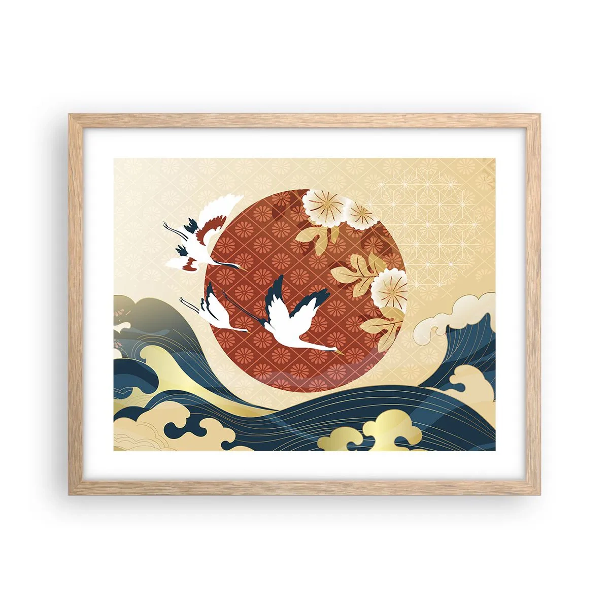 Poster în ramă de stejar deschis - O fabulă japoneză - 50x40 cm