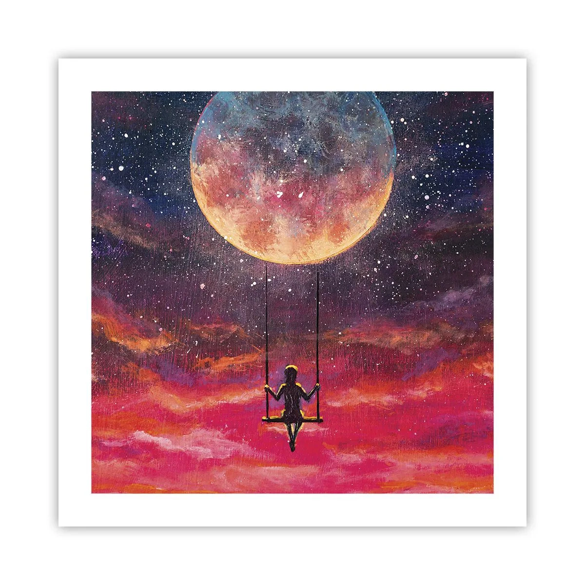 Poster - Cu capul în nori - 50x50 cm