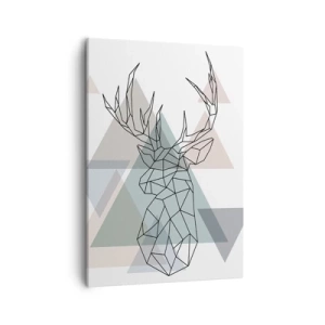 Tablou pe pânză - Într-o pădure geometrică - 50x70 cm