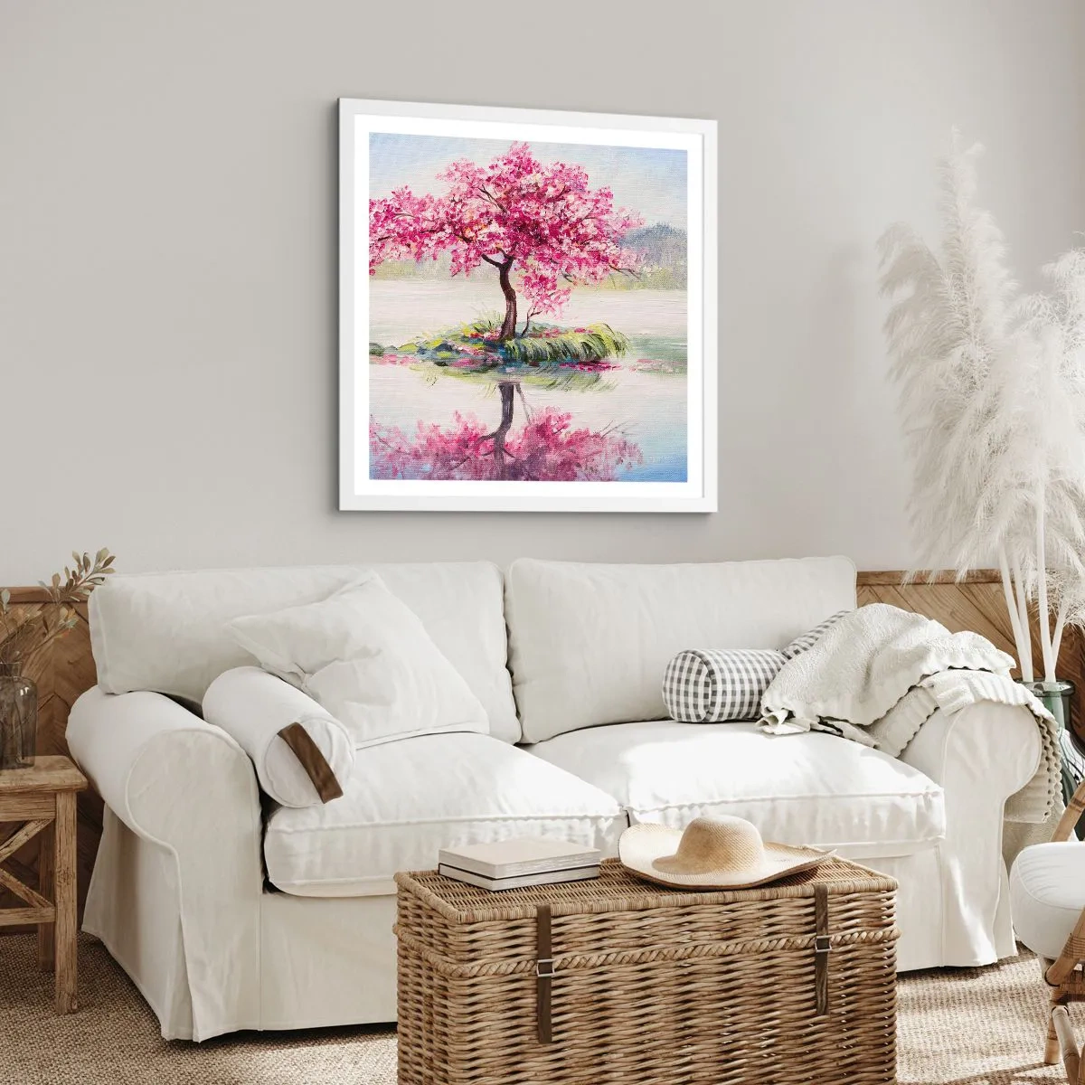 Poster în ramă albă - Festivalul Primăverii - 30x30 cm