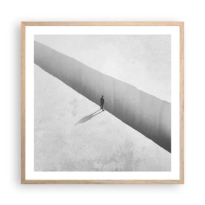 Poster în ramă de stejar deschis - Obiectiv clar - 60x60 cm
