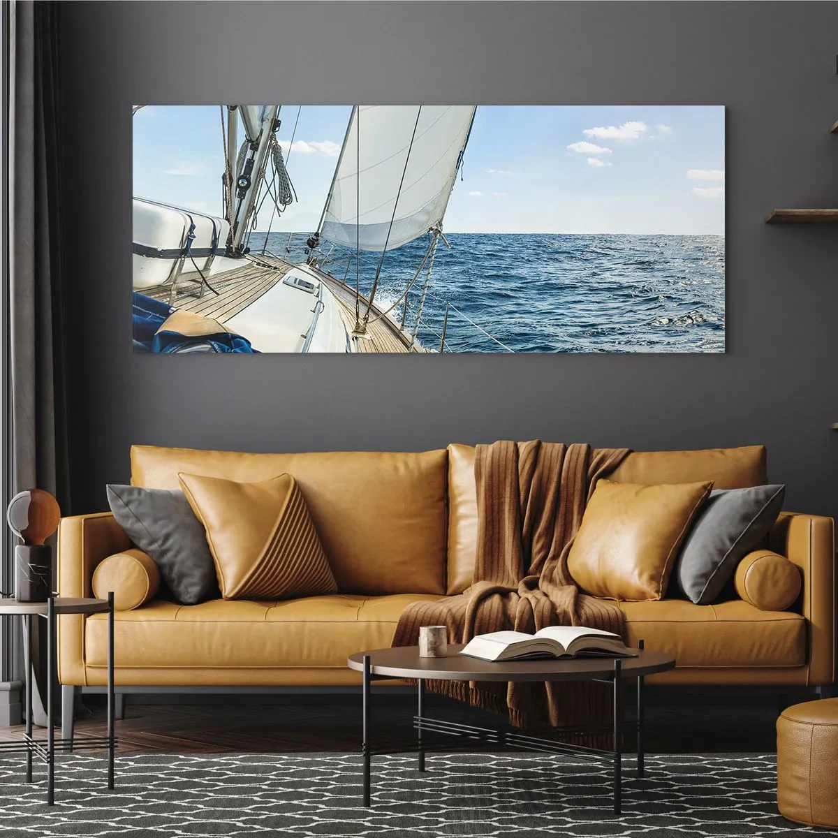 Tablou pe sticlă - Ahoy aventura - 100x40 cm