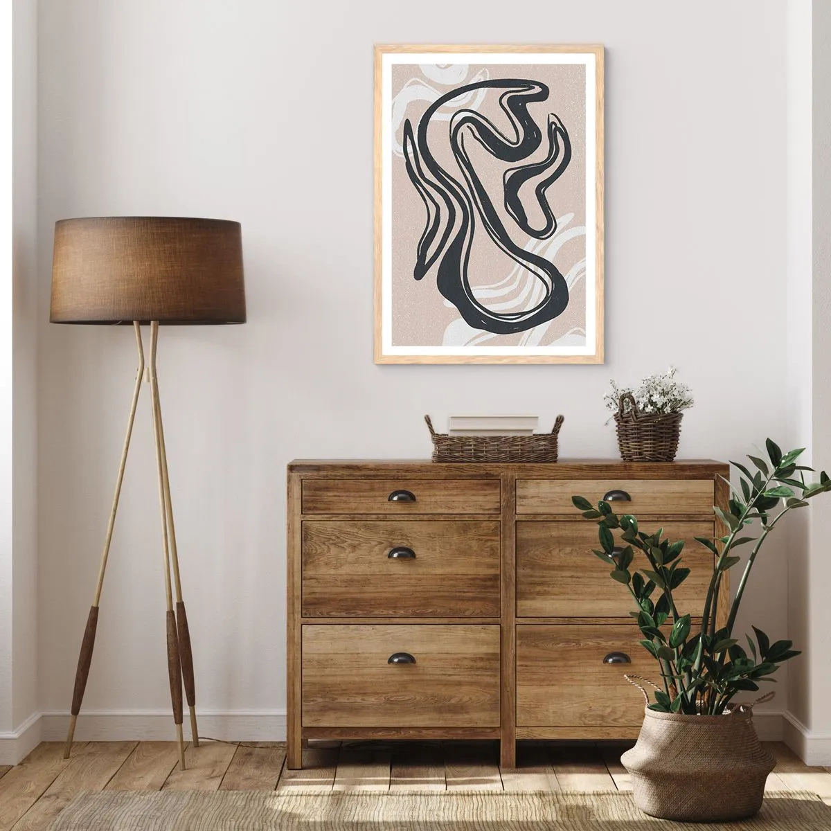 Poster în ramă de stejar deschis - Expresie multiplicată - 61x91 cm