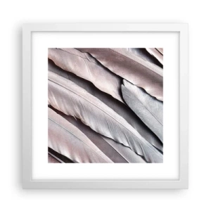 Poster în ramă albă - Argintul roz - 30x30 cm