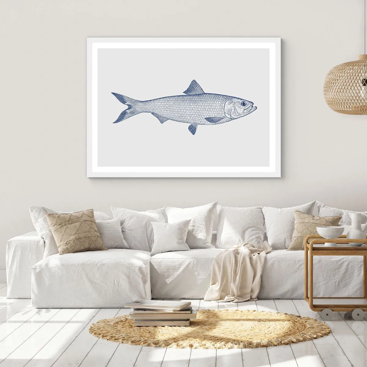 Poster în ramă albă - Salutări din mările nordice - 91x61 cm