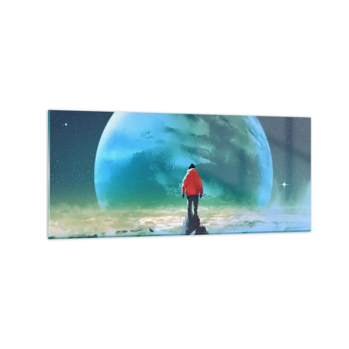 Tablou pe sticlă - Descoperitorul unui nou ținut - 120x50 cm