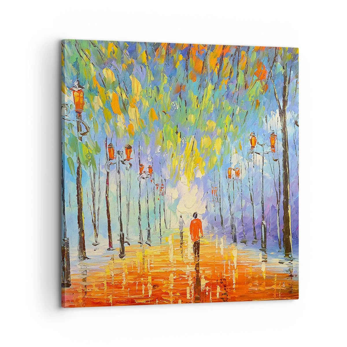 Tablou pe pânză - Cântecul de noapte al ploii - 60x60 cm