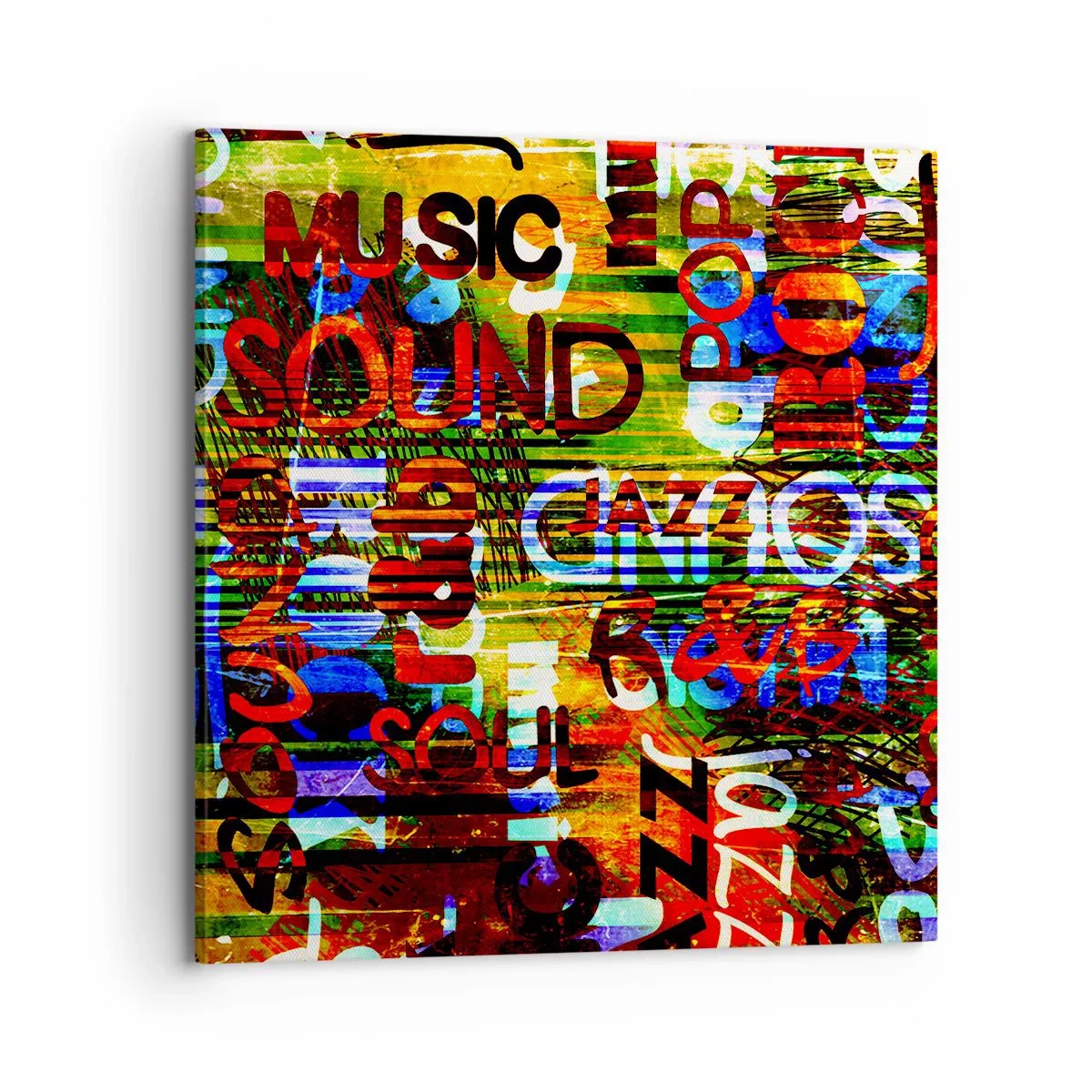 Tablou pe pânză - Toate culorile sunetului - 70x70 cm