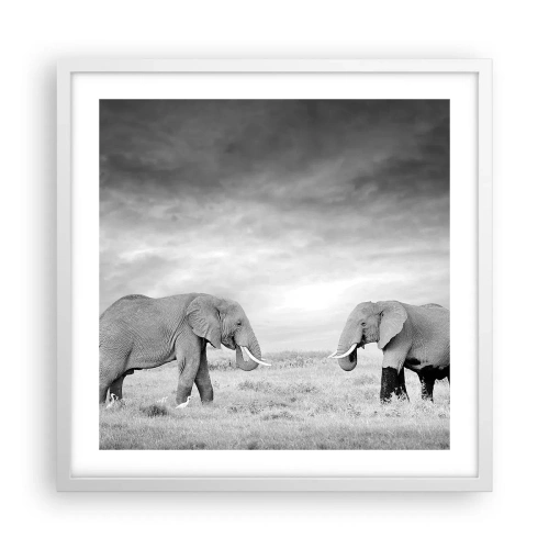 Poster în ramă albă - Griul elefantin este frumos - 50x50 cm